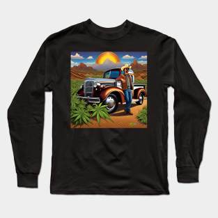 Stoner Vintage Pickup Truck Vibes 22 Long Sleeve T-Shirt